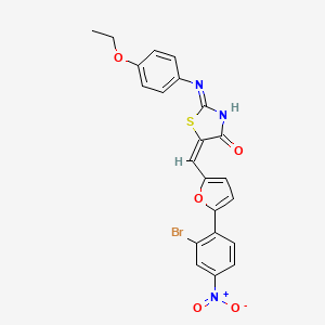 (2E,5E)-5-{[5-(2-bromo-4-nitrophenyl)furan-2-yl]methylidene}-2-[(4-ethoxyphenyl)imino]-1,3-thiazolidin-4-one