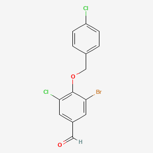 3-Bromo-5-chloro-4-[(4-chlorobenzyl)oxy]benzaldehyde