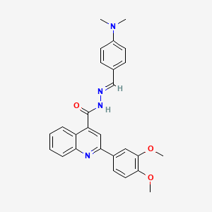 2-(3,4-dimethoxyphenyl)-N'-{(E)-[4-(dimethylamino)phenyl]methylidene}quinoline-4-carbohydrazide