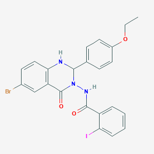 N-[6-bromo-2-(4-ethoxyphenyl)-4-oxo-1,4-dihydroquinazolin-3(2H)-yl]-2-iodobenzamide