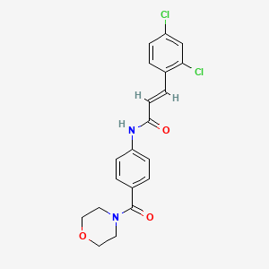 molecular formula C20H18Cl2N2O3 B10897734 (2E)-3-(2,4-dichlorophenyl)-N-[4-(morpholin-4-ylcarbonyl)phenyl]prop-2-enamide 