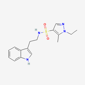 molecular formula C16H20N4O2S B10897748 1-ethyl-N-[2-(1H-indol-3-yl)ethyl]-5-methyl-1H-pyrazole-4-sulfonamide 