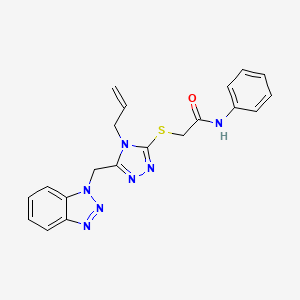 2-{[5-(1H-benzotriazol-1-ylmethyl)-4-(prop-2-en-1-yl)-4H-1,2,4-triazol-3-yl]sulfanyl}-N-phenylacetamide