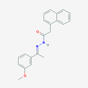 molecular formula C21H20N2O2 B10897793 N'-[(1E)-1-(3-methoxyphenyl)ethylidene]-2-(naphthalen-1-yl)acetohydrazide 