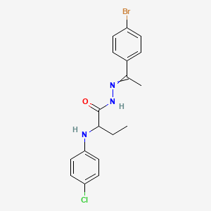 N'-[1-(4-bromophenyl)ethylidene]-2-[(4-chlorophenyl)amino]butanehydrazide