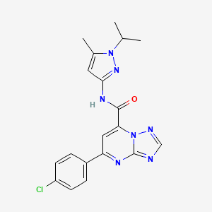 5-(4-chlorophenyl)-N-[5-methyl-1-(propan-2-yl)-1H-pyrazol-3-yl][1,2,4]triazolo[1,5-a]pyrimidine-7-carboxamide