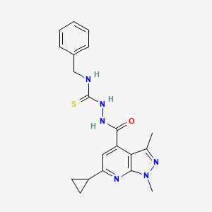 N-benzyl-2-[(6-cyclopropyl-1,3-dimethyl-1H-pyrazolo[3,4-b]pyridin-4-yl)carbonyl]hydrazinecarbothioamide