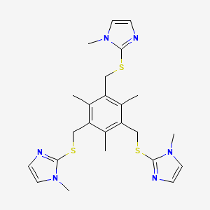 2,2',2''-[(2,4,6-trimethylbenzene-1,3,5-triyl)tris(methanediylsulfanediyl)]tris(1-methyl-1H-imidazole)