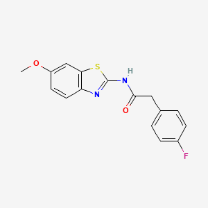 2-(4-fluorophenyl)-N-(6-methoxy-1,3-benzothiazol-2-yl)acetamide