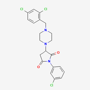 1-(3-Chlorophenyl)-3-[4-(2,4-dichlorobenzyl)piperazin-1-yl]pyrrolidine-2,5-dione