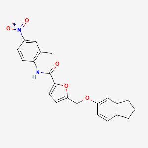 5-[(2,3-dihydro-1H-inden-5-yloxy)methyl]-N-(2-methyl-4-nitrophenyl)furan-2-carboxamide