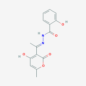 2-hydroxy-N'-[(1E)-1-(4-hydroxy-6-methyl-2-oxo-2H-pyran-3-yl)ethylidene]benzohydrazide