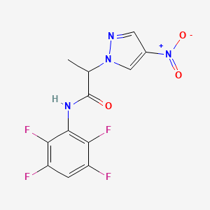 2-(4-nitro-1H-pyrazol-1-yl)-N-(2,3,5,6-tetrafluorophenyl)propanamide