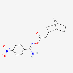 molecular formula C16H19N3O4 B10897859 N'-[(bicyclo[2.2.1]hept-2-ylacetyl)oxy]-4-nitrobenzenecarboximidamide 