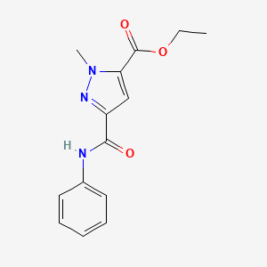 ethyl 1-methyl-3-(phenylcarbamoyl)-1H-pyrazole-5-carboxylate