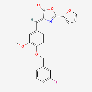 (4Z)-4-{4-[(3-fluorobenzyl)oxy]-3-methoxybenzylidene}-2-(furan-2-yl)-1,3-oxazol-5(4H)-one