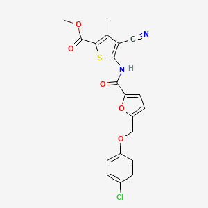 molecular formula C20H15ClN2O5S B10897900 Methyl 5-[({5-[(4-chlorophenoxy)methyl]furan-2-yl}carbonyl)amino]-4-cyano-3-methylthiophene-2-carboxylate CAS No. 406470-69-7