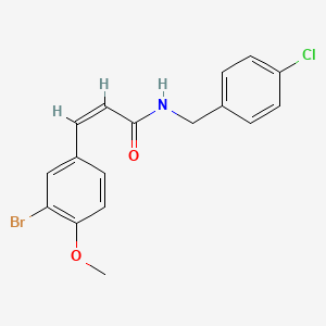 (2Z)-3-(3-bromo-4-methoxyphenyl)-N-(4-chlorobenzyl)prop-2-enamide