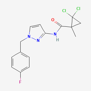 2,2-dichloro-N-[1-(4-fluorobenzyl)-1H-pyrazol-3-yl]-1-methylcyclopropanecarboxamide