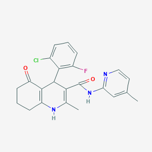 4-(2-chloro-6-fluorophenyl)-2-methyl-N-(4-methylpyridin-2-yl)-5-oxo-1,4,5,6,7,8-hexahydroquinoline-3-carboxamide