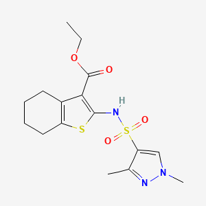 ethyl 2-{[(1,3-dimethyl-1H-pyrazol-4-yl)sulfonyl]amino}-4,5,6,7-tetrahydro-1-benzothiophene-3-carboxylate