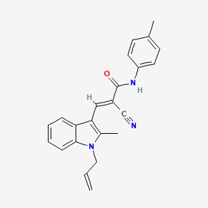 (2E)-2-cyano-N-(4-methylphenyl)-3-[2-methyl-1-(prop-2-en-1-yl)-1H-indol-3-yl]prop-2-enamide