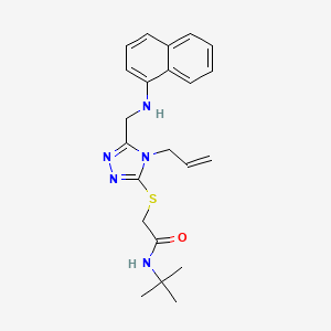 N-tert-butyl-2-({5-[(naphthalen-1-ylamino)methyl]-4-(prop-2-en-1-yl)-4H-1,2,4-triazol-3-yl}sulfanyl)acetamide