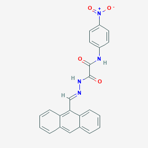 2-[(2E)-2-(anthracen-9-ylmethylidene)hydrazinyl]-N-(4-nitrophenyl)-2-oxoacetamide