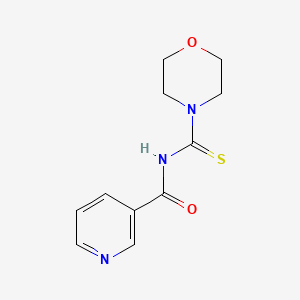 molecular formula C11H13N3O2S B10898050 N-(morpholin-4-ylcarbonothioyl)pyridine-3-carboxamide 