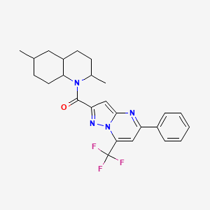 (2,6-dimethyloctahydroquinolin-1(2H)-yl)[5-phenyl-7-(trifluoromethyl)pyrazolo[1,5-a]pyrimidin-2-yl]methanone