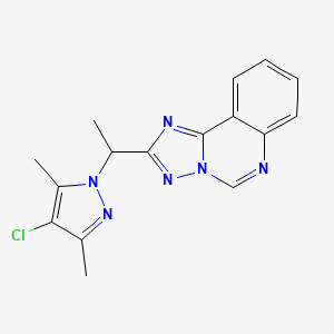 2-[1-(4-chloro-3,5-dimethyl-1H-pyrazol-1-yl)ethyl][1,2,4]triazolo[1,5-c]quinazoline