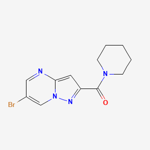 molecular formula C12H13BrN4O B10898079 (6-Bromopyrazolo[1,5-a]pyrimidin-2-yl)(piperidin-1-yl)methanone 