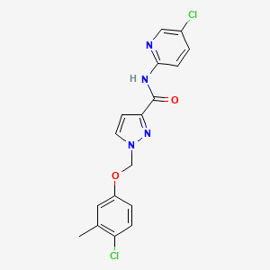 1-[(4-chloro-3-methylphenoxy)methyl]-N-(5-chloropyridin-2-yl)-1H-pyrazole-3-carboxamide