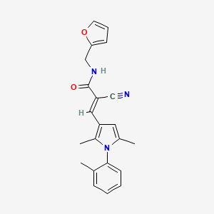 (2E)-2-cyano-3-[2,5-dimethyl-1-(2-methylphenyl)-1H-pyrrol-3-yl]-N-(furan-2-ylmethyl)prop-2-enamide