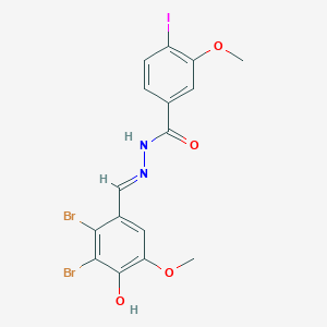 N'-[(E)-(2,3-dibromo-4-hydroxy-5-methoxyphenyl)methylidene]-4-iodo-3-methoxybenzohydrazide