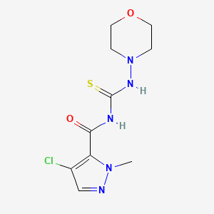 4-chloro-1-methyl-N-(morpholin-4-ylcarbamothioyl)-1H-pyrazole-5-carboxamide