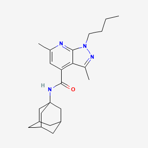 molecular formula C23H32N4O B10898178 N~4~-(1-Adamantyl)-1-butyl-3,6-dimethyl-1H-pyrazolo[3,4-B]pyridine-4-carboxamide 