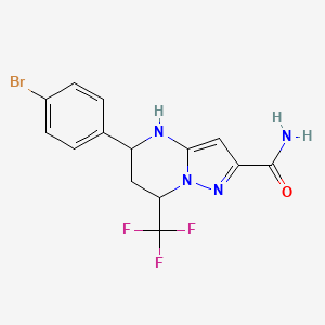 5-(4-Bromophenyl)-7-(trifluoromethyl)-4,5,6,7-tetrahydropyrazolo[1,5-a]pyrimidine-2-carboxamide