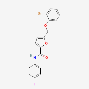 molecular formula C18H13BrINO3 B10898207 5-[(2-bromophenoxy)methyl]-N-(4-iodophenyl)furan-2-carboxamide 