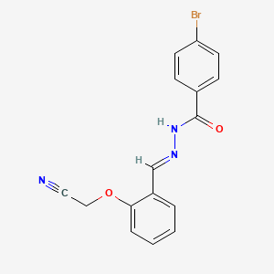 4-bromo-N'-{(E)-[2-(cyanomethoxy)phenyl]methylidene}benzohydrazide