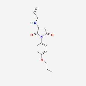 molecular formula C17H22N2O3 B10898232 1-(4-Butoxyphenyl)-3-(prop-2-en-1-ylamino)pyrrolidine-2,5-dione 