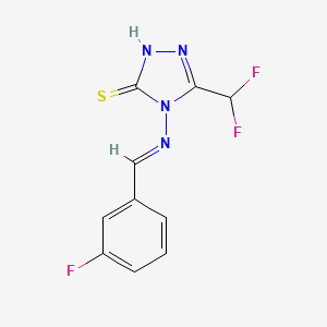 5-(difluoromethyl)-4-{[(E)-(3-fluorophenyl)methylidene]amino}-4H-1,2,4-triazole-3-thiol