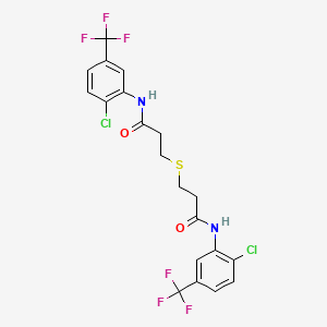 3,3'-sulfanediylbis{N-[2-chloro-5-(trifluoromethyl)phenyl]propanamide}