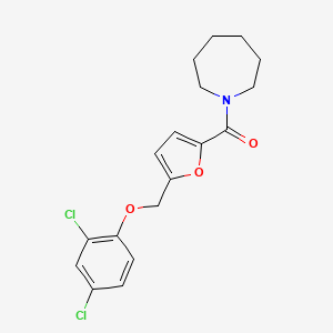 molecular formula C18H19Cl2NO3 B10898273 Azepan-1-yl(5-((2,4-dichlorophenoxy)methyl)furan-2-yl)methanone 