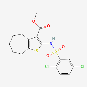 methyl 2-{[(2,5-dichlorophenyl)sulfonyl]amino}-5,6,7,8-tetrahydro-4H-cyclohepta[b]thiophene-3-carboxylate