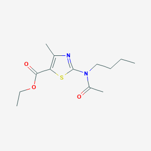 molecular formula C13H20N2O3S B10898303 Ethyl 2-[acetyl(butyl)amino]-4-methyl-1,3-thiazole-5-carboxylate 