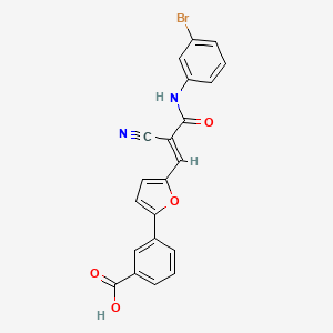 3-(5-{(1E)-3-[(3-bromophenyl)amino]-2-cyano-3-oxoprop-1-en-1-yl}furan-2-yl)benzoic acid