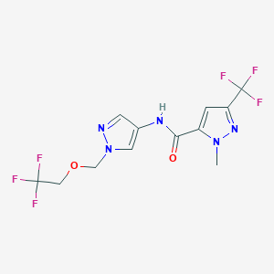 1-methyl-N-{1-[(2,2,2-trifluoroethoxy)methyl]-1H-pyrazol-4-yl}-3-(trifluoromethyl)-1H-pyrazole-5-carboxamide