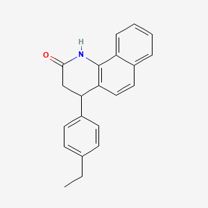 molecular formula C21H19NO B10898333 4-(4-ethylphenyl)-3,4-dihydrobenzo[h]quinolin-2(1H)-one 