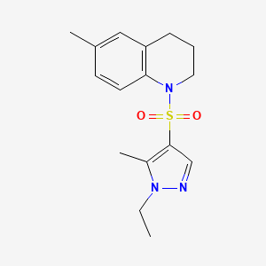 1-[(1-ethyl-5-methyl-1H-pyrazol-4-yl)sulfonyl]-6-methyl-1,2,3,4-tetrahydroquinoline